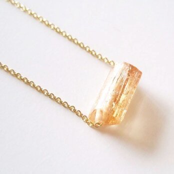 インペリアルトパーズの原石ネックレス/Brasil/14KGF