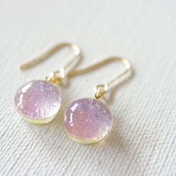 パウダーガラスのピアス・C640