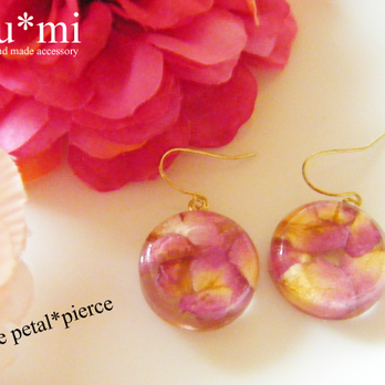 rose petal * pierce　薔薇の花びらピアス