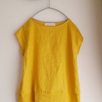 リネンフレンチスリーブブラウス（柚子色）