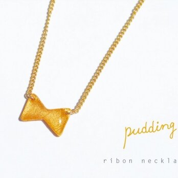 ribon　necklace〈gold〉の画像