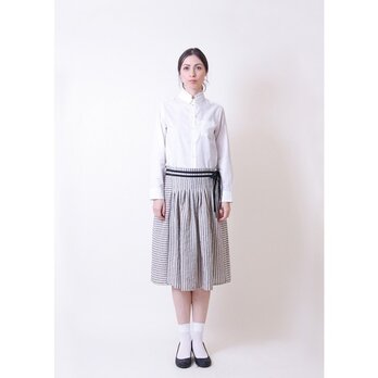 フリルカラー・ブラウス/ホワイト