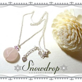 Rose quartz Silver925 Necklessの画像