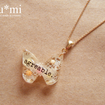 金平糖のバタフライ*ネックレス