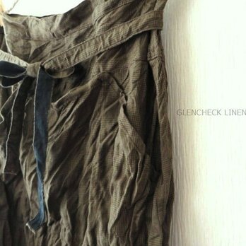 グレンチェックエプロン