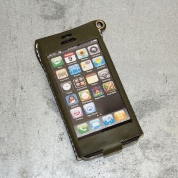 Iphone5用レザーケース　ミドリの画像