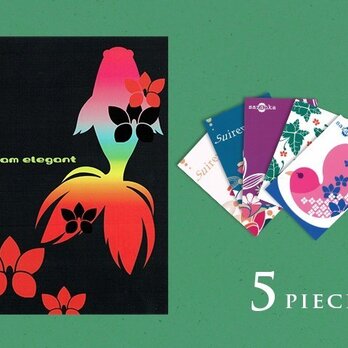 和柄ポストカード　よりどり5枚〈sazanka〉の画像