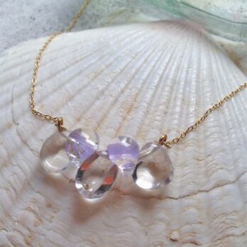 tear drops necklace (lavender)の画像
