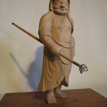 達磨大師（無彩色一木彫）の画像