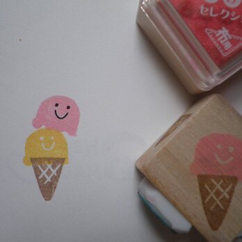 アイスのはんこ　（消しゴムはんこ）
