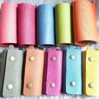 【ご予約品】革キーケース（ブーゲンビリア、グリーン、トスカ）