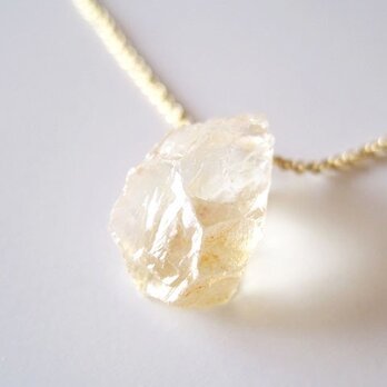 シトリンの原石ネックレス/Brasil/14KGF