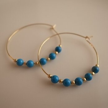 turquoise hoop earringsの画像