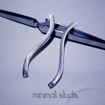 Minimalismシリーズ　Silver Earringsの画像