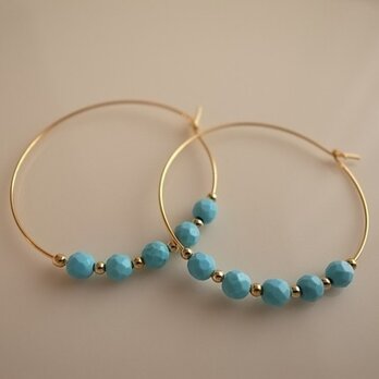turquoise hoop earringsの画像