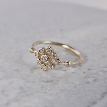 K18 Stardust 9 stones ring [R063K18YG]の画像