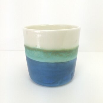 Meoto cup / M (White/turquoise)の画像