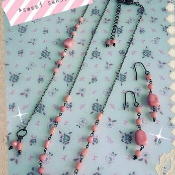 *coral pink* 3点セット