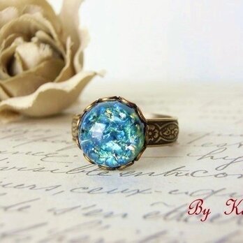 【sold】*blue opal*ヴィンテージ・リング。の画像