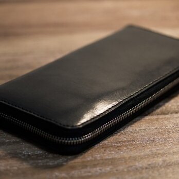 ファスナー長財布（ブラック）