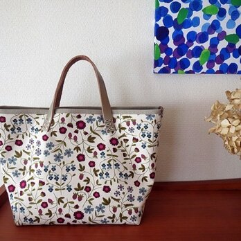 リバティ　帆布バッグ　「Mirabelle」