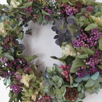パープルautumn wreathの画像