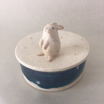 陶のハコ「Snow Rabbit」