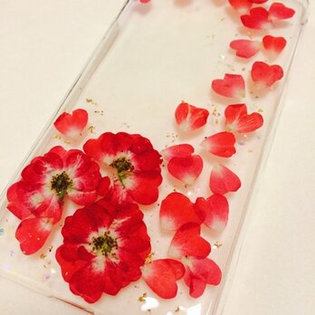 紅い薔薇フレームのiPhoneカバーの画像