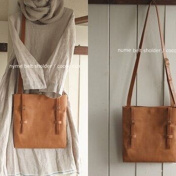 nume belt sholder /ヌメ革のベルトショルダー　