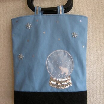 スノードームのトート　白くま