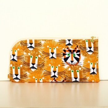 軽くて薄い♪Ｌ字長財布 トラとライオン