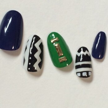 オシャレなジオメトリック柄/ジェルチップ☆