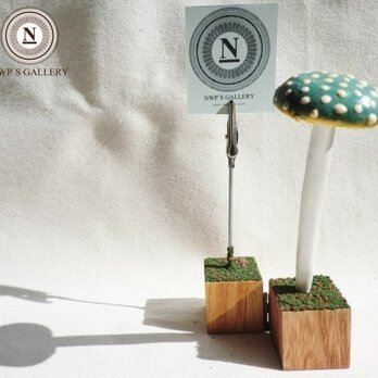 Mushroom pen『緑傘きのこ』の画像