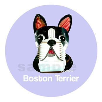 ボストン・テリア《犬種名ステッカー/小型犬》の画像