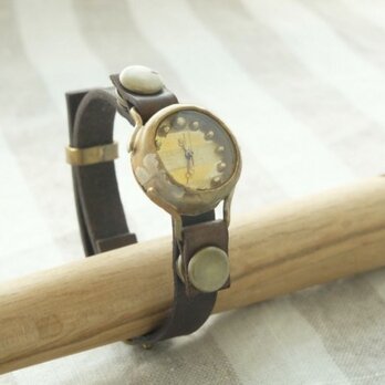 【受注生産】まるい時計 w-shima gold n R005の画像