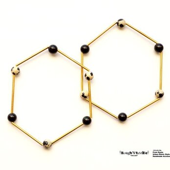 Hexagon bracelet dalmatian（1本売り）の画像