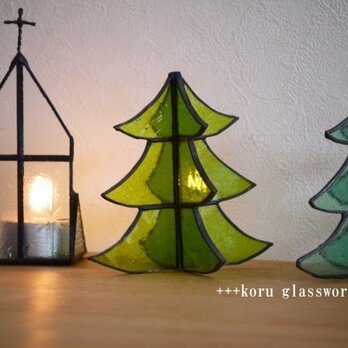 【再販】ステンドグラス　クリスマスツリーⅠの画像