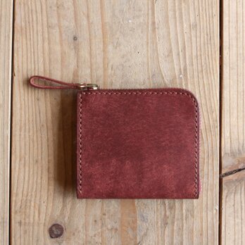 ミニウォレット（赤茶×生成）
