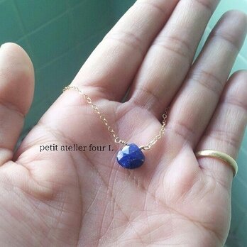 ラピスラズリのマロンカットネックレス　Ｄａｒｙａ（ダリヤ）
