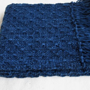 【再販】手織りの藍いろどりストールの画像