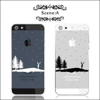 雪の上に佇むトナカイのスマホケース iPhone16 〜ケース各種 アンドロイドの画像