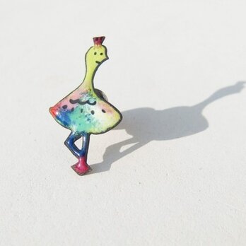 七宝ピンバッチ　マダム・フラミンゴ