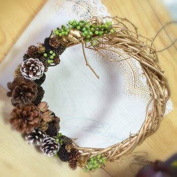 ナチュラル×ゴージャスなクリスマスリース