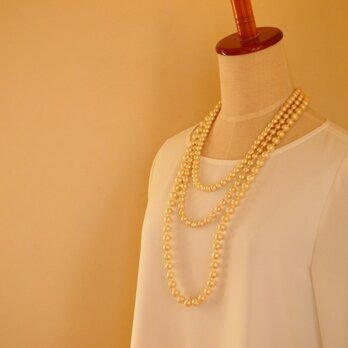 ３連 cotton pearl necklace(3WAY)の画像