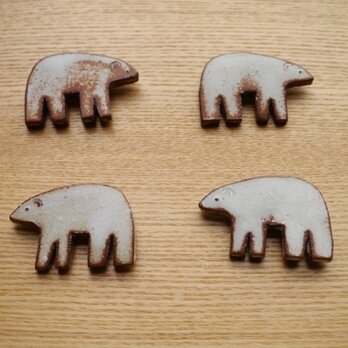 しろくまのブローチ　2