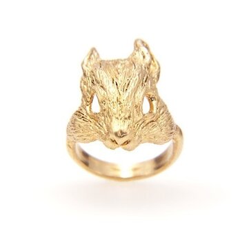 AnimalFaceRing　リス　gold