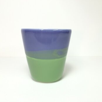 Meoto cup / small (Green/purple)の画像