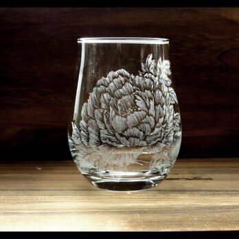 グラス--牡丹の画像