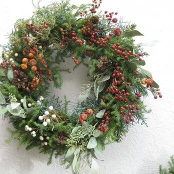 f様御予約Happy Christmas-wreathの画像