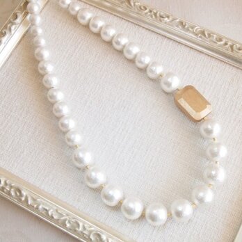 cotton pearl gradation ネックレス GDの画像